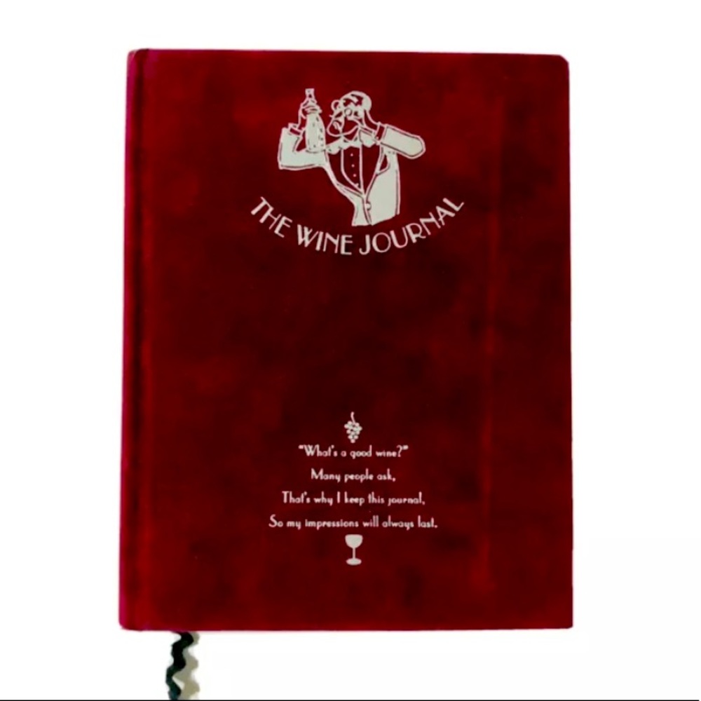 The Wine Journal Note Book Hardcover burgundy